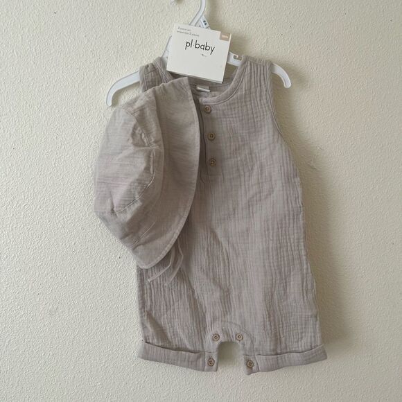 Ok-baby muslin light gray Romper size 18 months - Picture 1 of 7